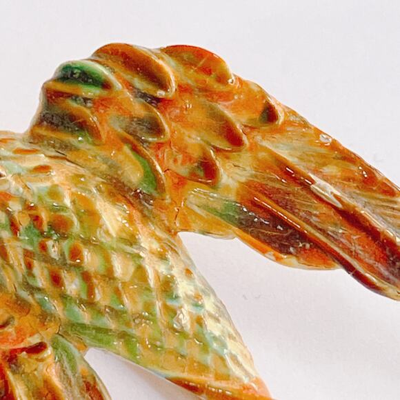 VTG Signed ART Mid Century Enamel Bird of Paradise Brooch Figural Colorful 1950s - Picture 7 of 10